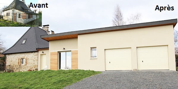 Extension et double garage par Groupe Hexaôm